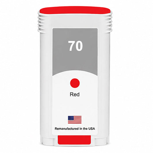 U.S. Remanufactured for HP 70 130-ml (C9456A) Red Ink Cartridge