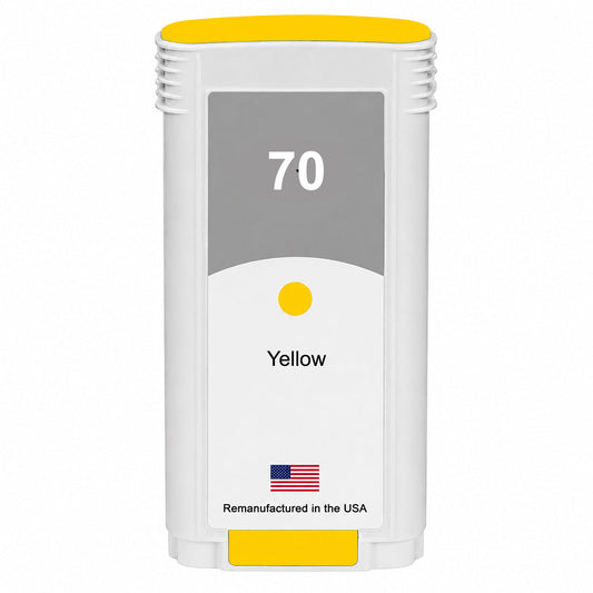U.S. Remanufactured for HP 70 130-ml (C9454A) Yellow Ink Cartridge