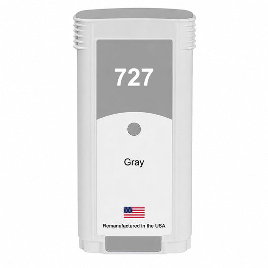 U.S. Remanufactured for HP 727 130ml (B3P24A) Gray Ink Cartridges