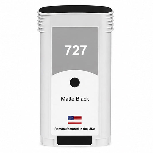 U.S. Remanufactured for HP 727 130ml (B3P22A) Matte Black Ink Cartridges