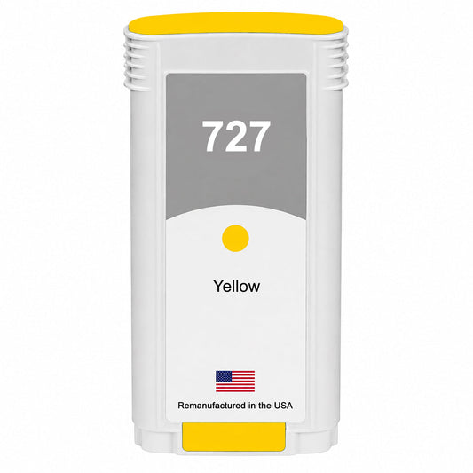 U.S. Remanufactured for HP 727 130ml (B3P21A) Yellow Ink Cartridges