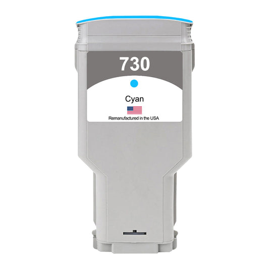 U.S. Remanufactured for HP 730 300ml  (P2V68A) Cyan Ink Cartridges