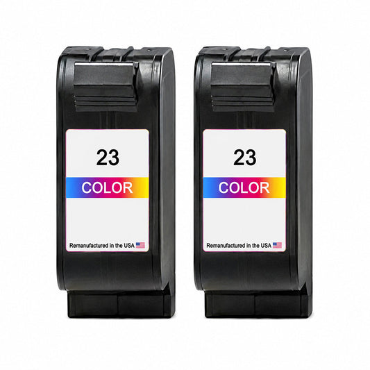 U.S. Remanufactured for HP 23 (C1823D) Color Twin Pack Ink Cartridges