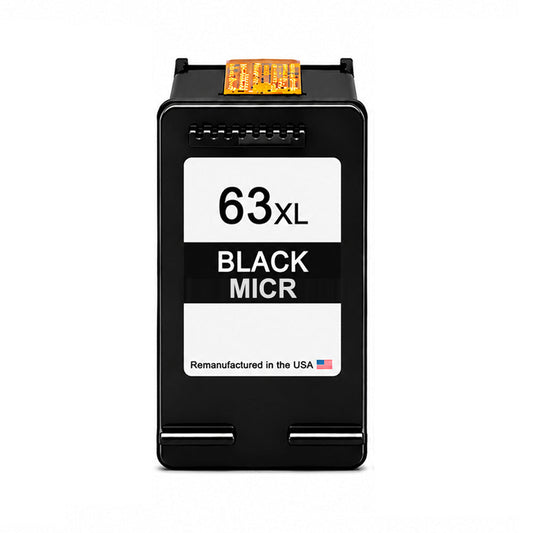 U.S. Remanufactured for HP 63XL (F6U64AN) Black MICR Ink Cartridge