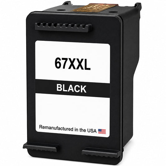 U.S. Remanufactured for HP 67XXL (3YM59AN) Black Extra High Yield Ink Cartridges