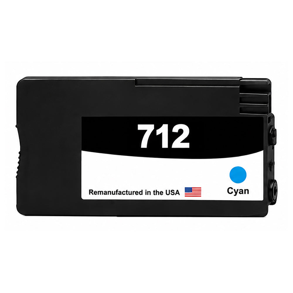 U.S. Remanufactured for HP 712 Cyan (3ED67A) 29-ml Ink Cartridge New Chip
