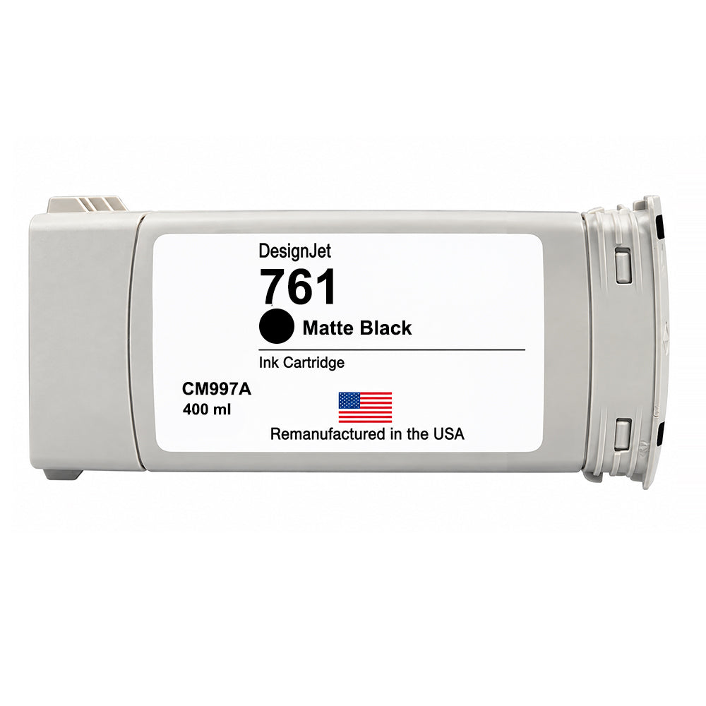 U.S. Remanufactured for HP 761 400ml (CM991A) Matte Black Ink Cartridge