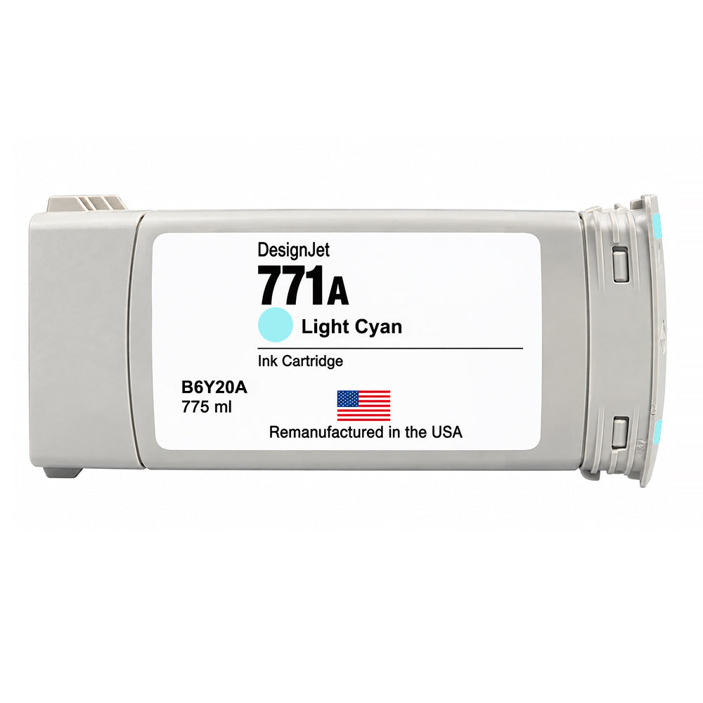 U.S. Remanufactured for HP 771 775ml (B6Y20A) Light Cyan Ink Cartridge
