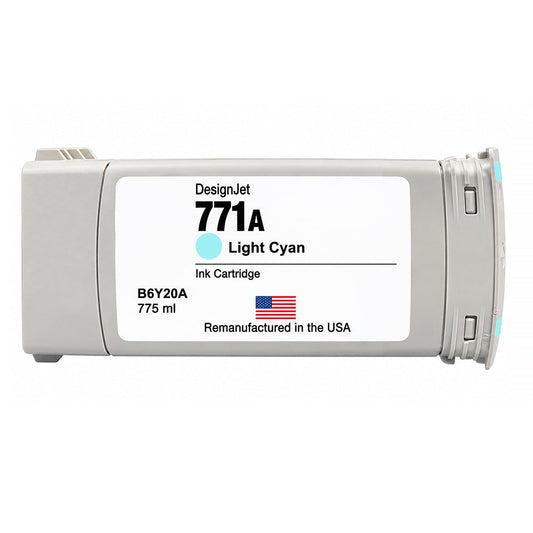 U.S. Remanufactured for HP 771 775ml (B6Y20A) Light Cyan Ink Cartridge