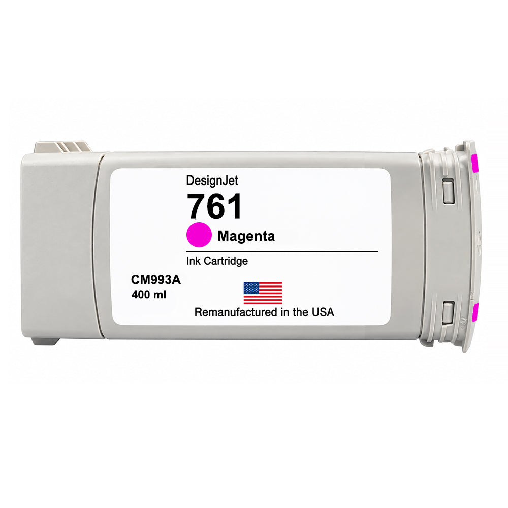 U.S. Remanufactured for HP 761 400ml (CM993A) Magenta Ink Cartridge