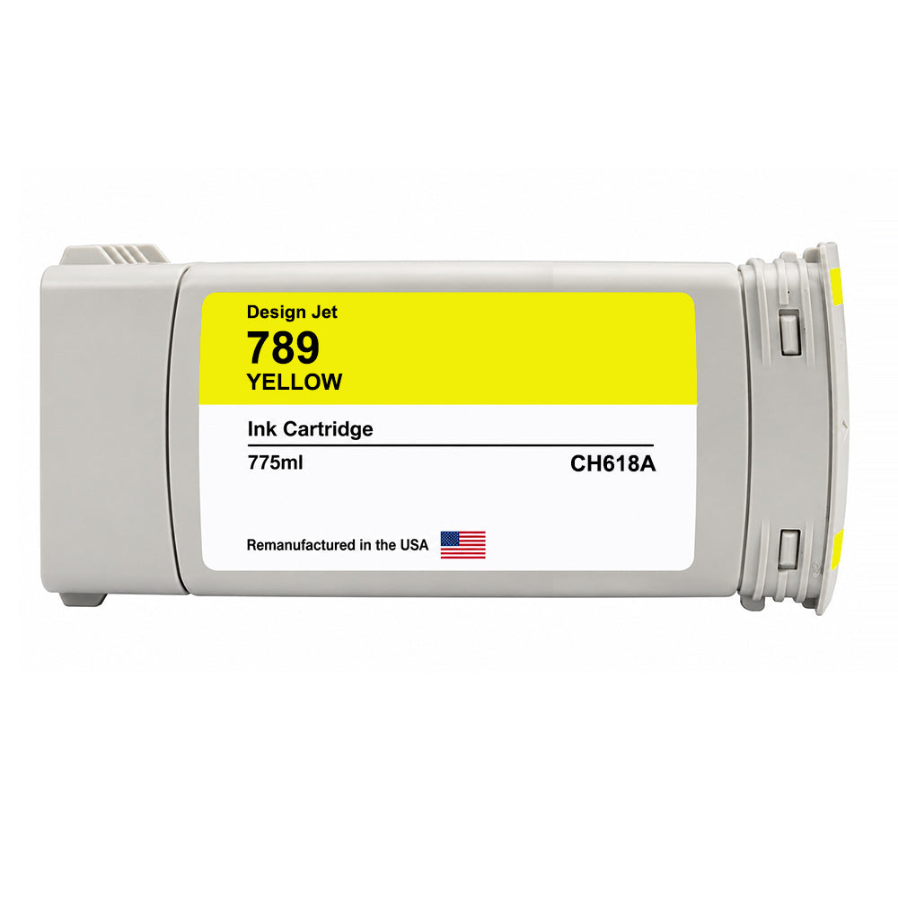 U.S. Remanufactured for HP 789 775ml (CH618A) Yellow Ink Cartridge