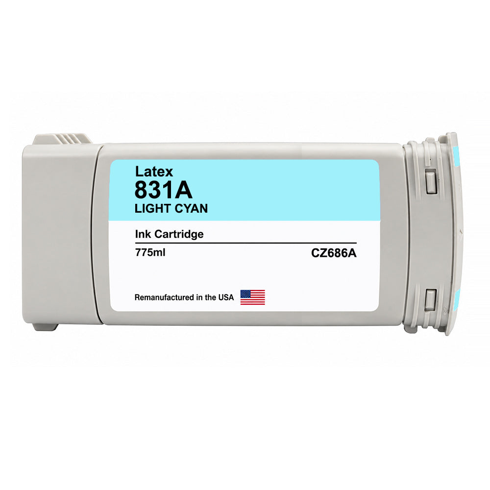 U.S. Remanufactured for HP 831A (CZ686A) Light Cyan Latex 775-ml Ink Cartridge