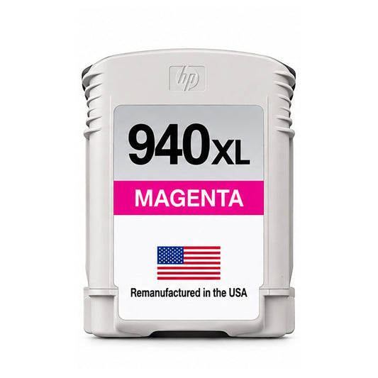 U.S. Remanufactured for HP 940XL (C4908AN) Magenta Ink Cartridge
