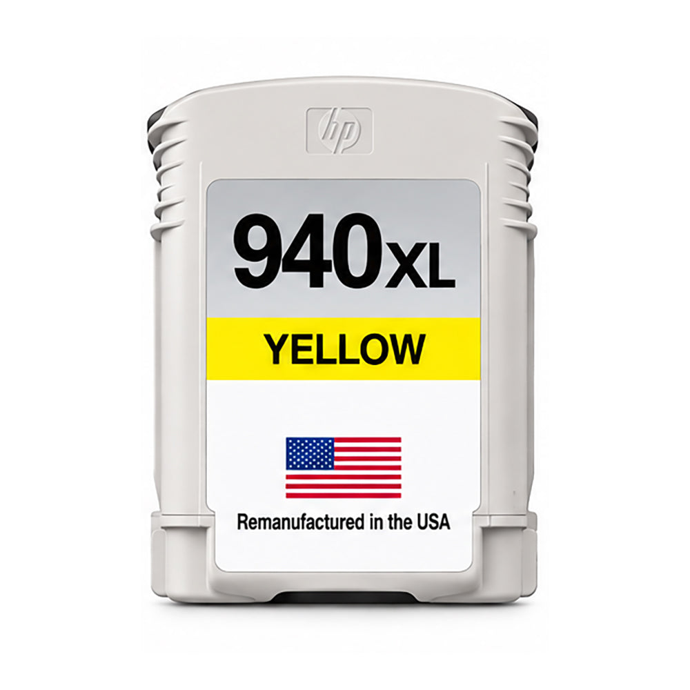 U.S. Remanufactured for HP 940XL (C4909AN) Yellow Ink Cartridge