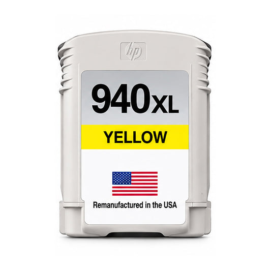 U.S. Remanufactured for HP 940XL (C4909AN) Yellow Ink Cartridge