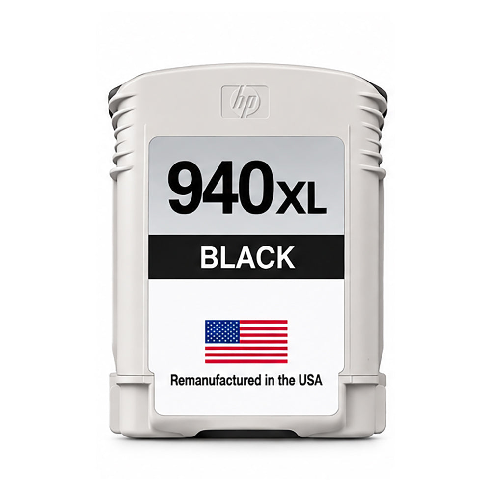 U.S. Remanufactured for HP 940XL (C4906AN) Black Ink Cartridge
