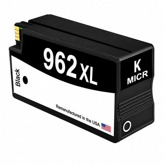 U.S. Remanufactured for HP 962XL (3JA03AN-MICR) Black MICR Ink Cartridge