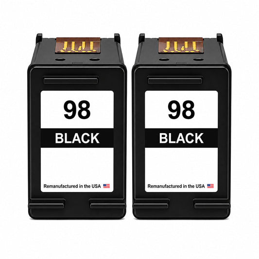 U.S. Remanufactured for HP 98 (C9364WN) Black Twin Pack Ink Cartridges