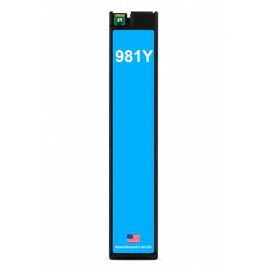 U.S. Remanufactured for HP 981Y (L0R13A) Cyan Ink Cartridge