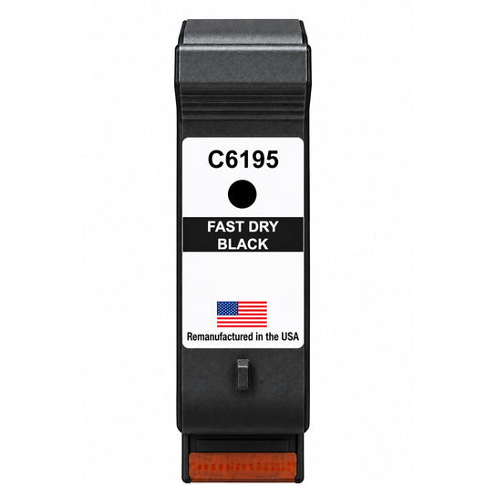 U.S. Remanufactured TIJ for HP C6195A Fast-Dry Black Thermal Inkjet Cartridge