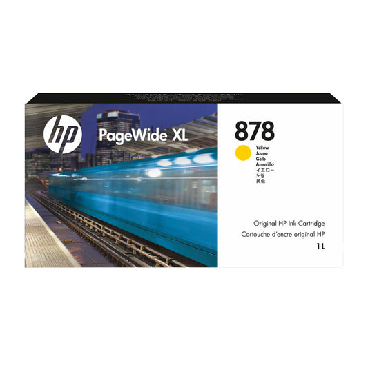 New, Pre-Owned - HP 878 PageWide XL 1L Yellow Ink Cartridge (312Z4A)