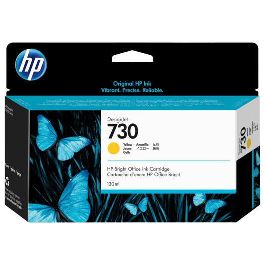 New, Pre-Owned - HP 730 130-ml (P2V64A) Yellow Ink Cartridge