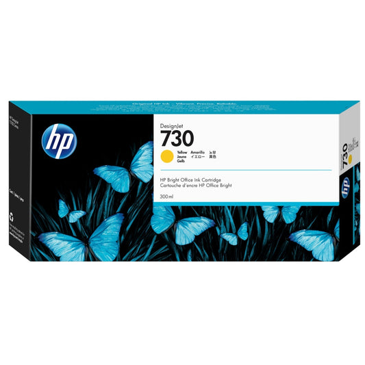 New, Pre-Owned - HP 730 300-ml (P2V70A) Yellow Ink Cartridge
