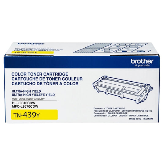 New, Pre-Owned - Brother TN-439 Extra High Yield Yellow Toner Cartridge, TN439Y