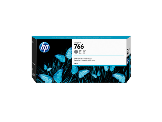 New, Pre-Owned - HP 766 High Yield Gray 300ml Ink Cartridge, P2V93A