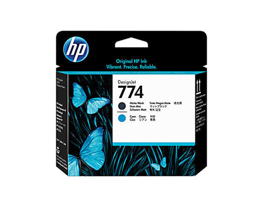 New, Pre-Owned - HP 774 Standard Yield Black / Cyan Inkjet Cartridge, P2W01A