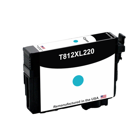 U.S. remanufactured for Epson 812XL Cyan High Yield Ink Cartridge