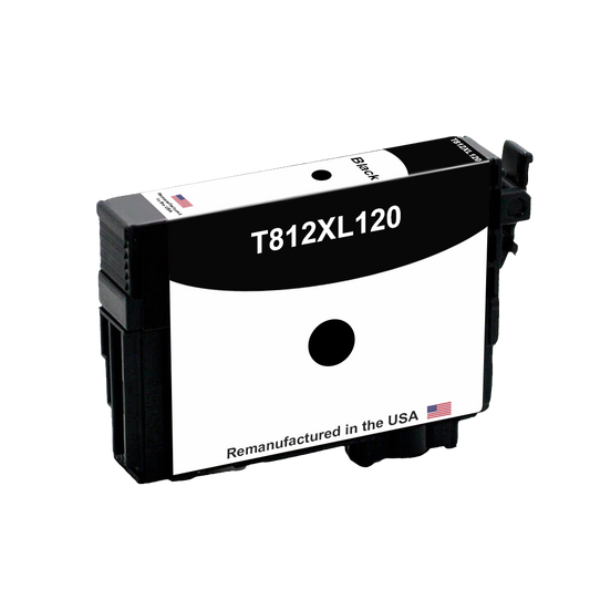 U.S. Remanufactured for Epson 812XL Black High Yield Ink Cartridge