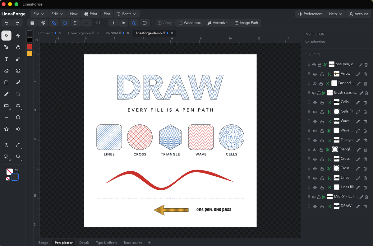 LineaForge: Vector Design & Cut Software for Vinyl Cutters and Pen Plotters