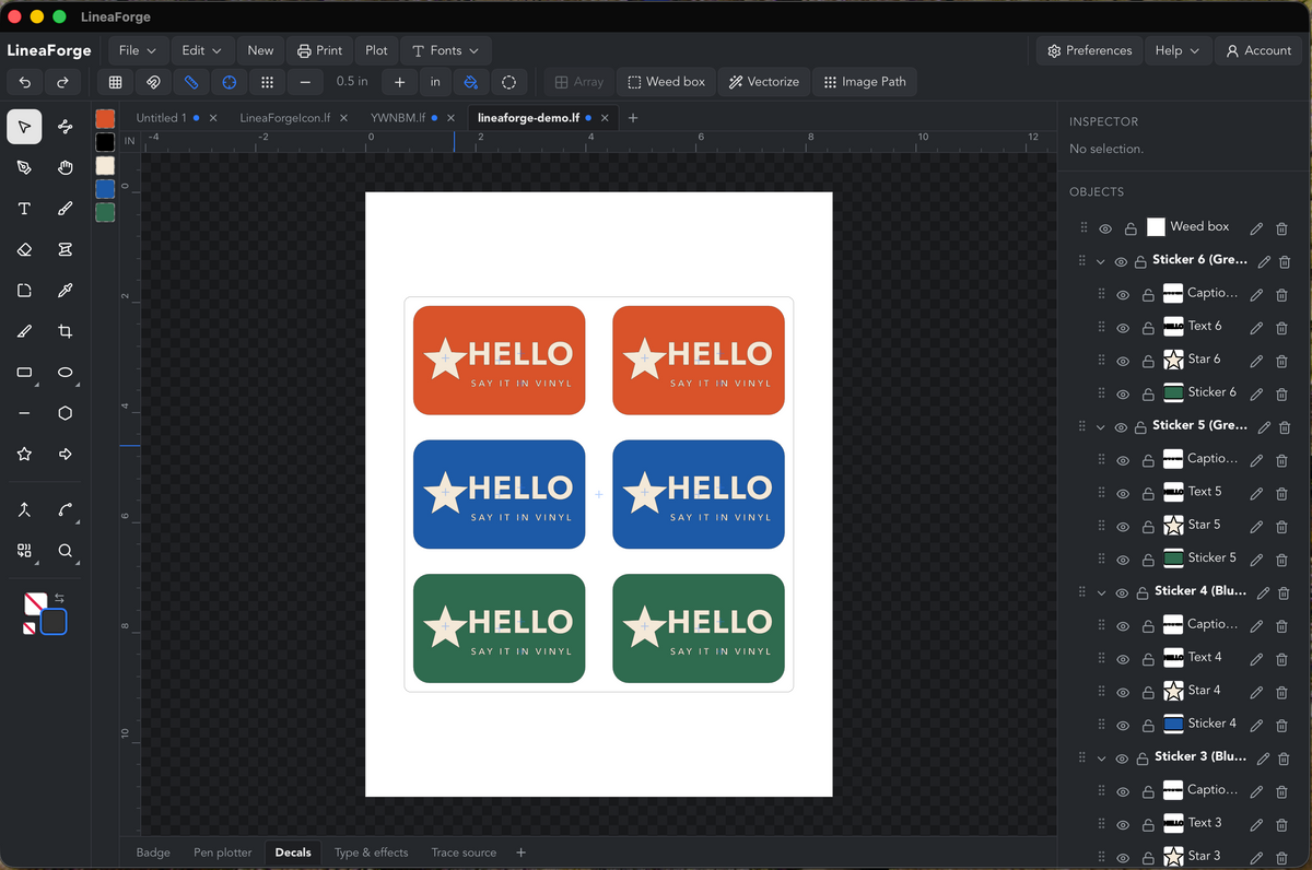 LineaForge: Vector Design & Cut Software for Vinyl Cutters and Pen Plotters