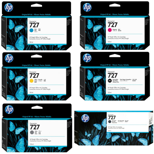 New, Pre-Owned - HP 727 300ml & 727 130ml  Ink Cartridge-Combo Pack