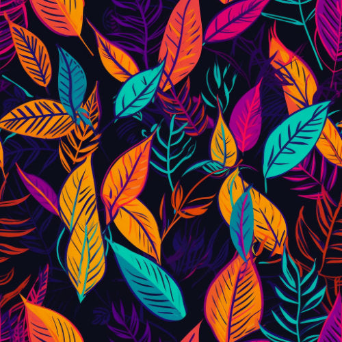 Neon Leaves - Vibrant and Seamless Digital Paper Pack