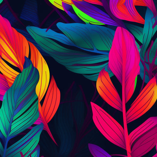 Neon Leaves - Vibrant and Seamless Digital Paper Pack